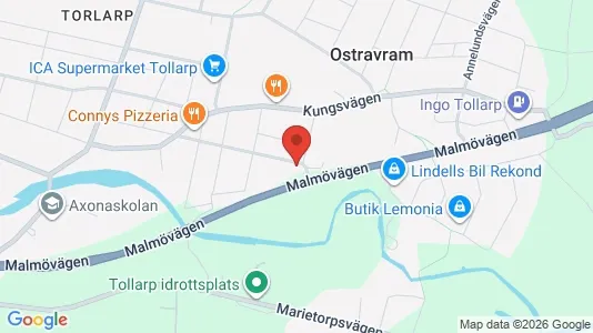 Bostadsrätter till salu i Kristianstad - kort over placeringen