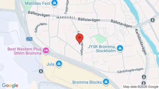 Bostadsrätter till salu i Västerort - kort over placeringen