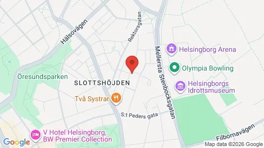 Bostadsrätter till salu i Helsingborg - kort over placeringen