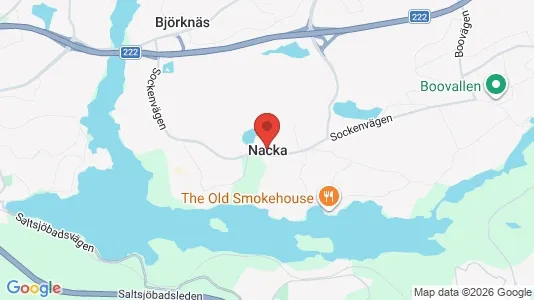 Lägenheter till salu i Nacka - kort over placeringen