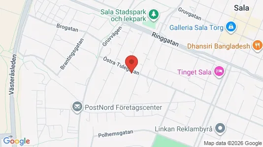 Bostadsrätter till salu i Sala - kort over placeringen