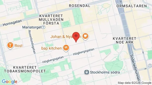 Lägenheter till salu i Södermalm - kort over placeringen