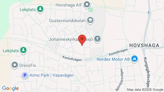 Lägenheter till salu i Växjö - kort over placeringen
