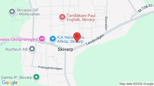 Bostadsrätter till salu i Skurup - kort over placeringen