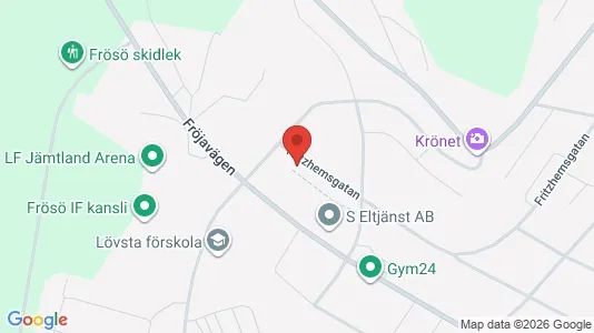 Lägenheter till salu i Östersund - kort over placeringen