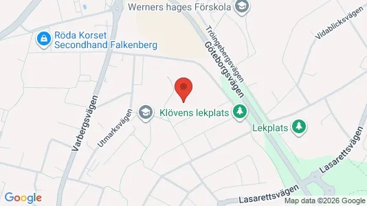 Lägenheter till salu i Falkenberg - kort over placeringen
