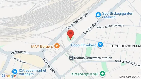 Bostadsrätter till salu i Kirseberg - kort over placeringen