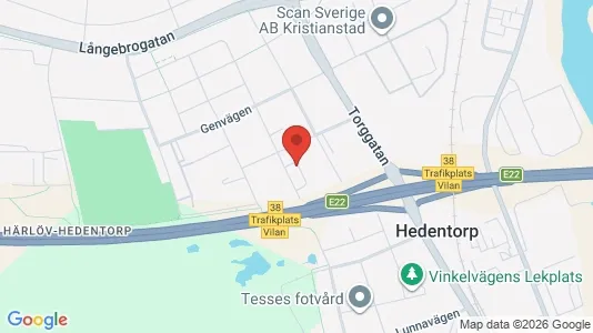 Lägenheter att hyra i Kristianstad - kort over placeringen