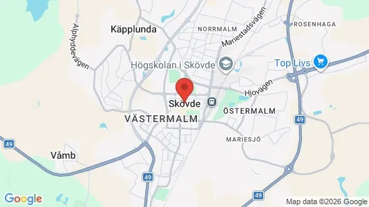 Hus till salu i Skövde - kort over placeringen