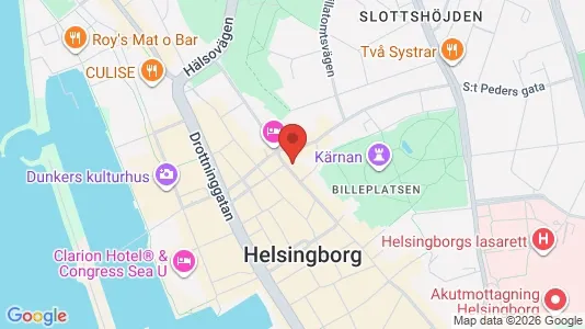Lägenheter till salu i Helsingborg - kort over placeringen