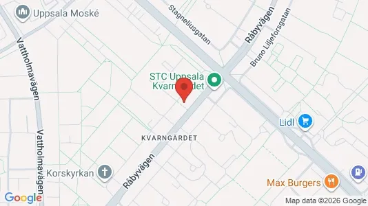 Lägenheter till salu i Uppsala - kort over placeringen