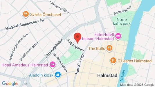 Lägenheter till salu i Halmstad - kort over placeringen