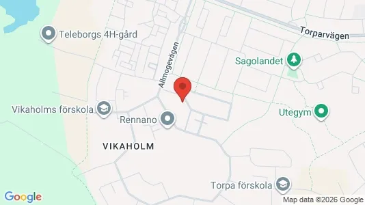 Lägenheter till salu i Växjö - kort over placeringen