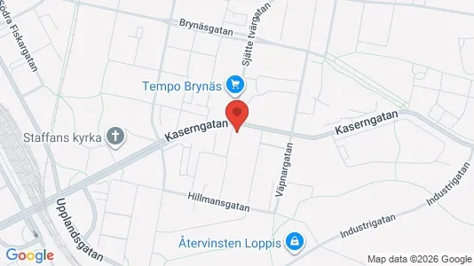 Lägenheter att hyra i Gävle - kort over placeringen