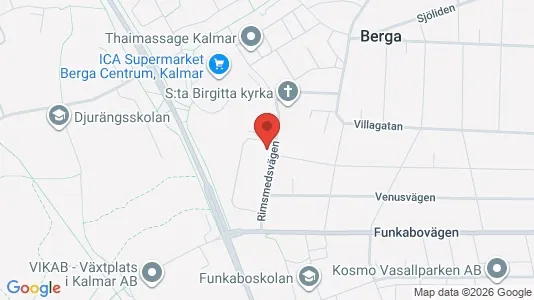 Bostadsrätter till salu i Kalmar - kort over placeringen