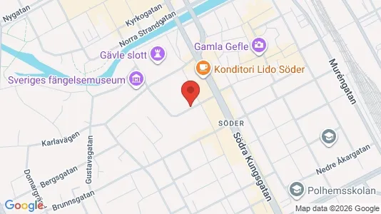Lägenheter att hyra i Gävle - kort over placeringen