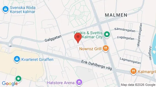 Lägenheter till salu i Kalmar - kort over placeringen