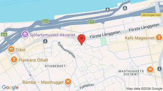 Lägenheter till salu i Göteborg Centrum - kort over placeringen