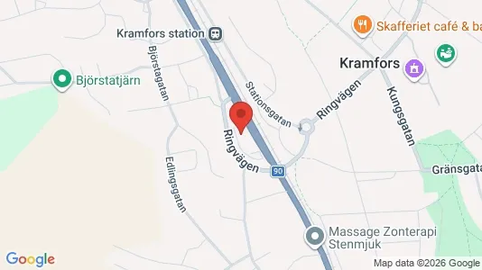 Lägenheter till salu i Kramfors - kort over placeringen