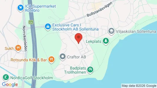 Lägenheter till salu i Sollentuna - kort over placeringen