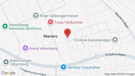 Lägenheter till salu i Vänersborg - kort over placeringen