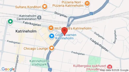 Bostadsrätter till salu i Katrineholm - kort over placeringen