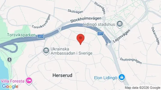Lägenheter till salu i Lidingö - kort over placeringen