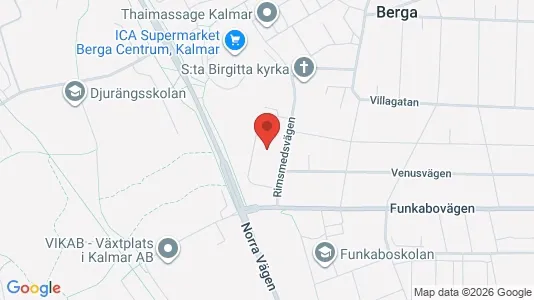 Bostadsrätter till salu i Kalmar - kort over placeringen