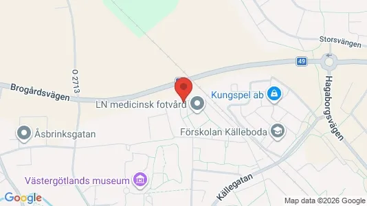 Lägenheter att hyra i Skara - kort over placeringen