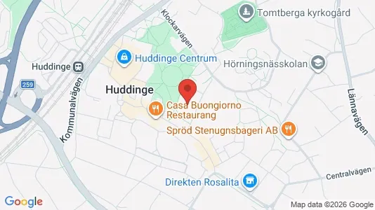 Lägenheter till salu i Huddinge - kort over placeringen