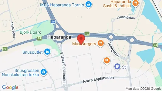 Lägenheter att hyra i Haparanda - kort over placeringen