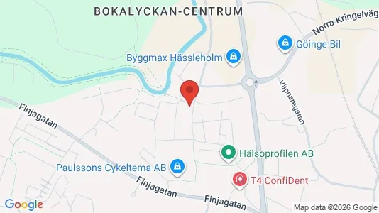 Lägenheter till salu i Hässleholm - kort over placeringen