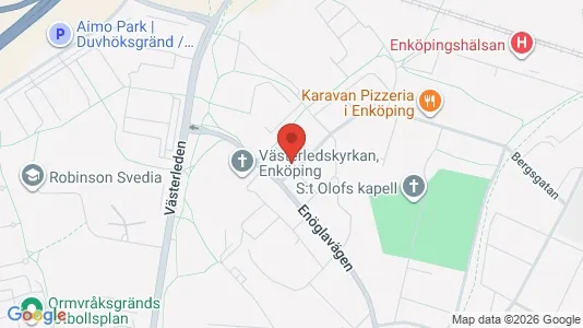 Bostadsrätter till salu i Enköping - kort over placeringen