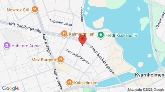 Lägenheter till salu i Kalmar - kort over placeringen