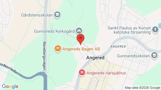 Bostadsrätter till salu i Angered - kort over placeringen