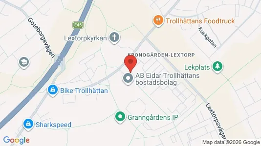 Lägenheter att hyra i Trollhättan - kort over placeringen