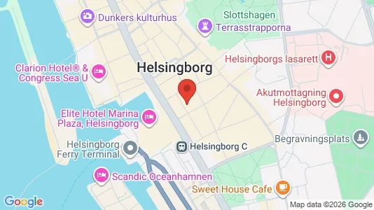 Lägenheter till salu i Helsingborg - kort over placeringen