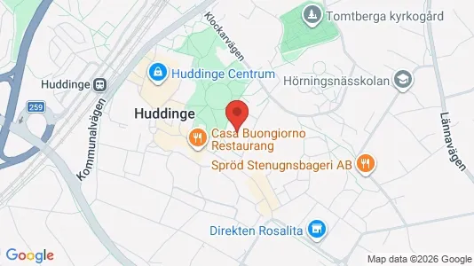 Lägenheter till salu i Huddinge - kort over placeringen