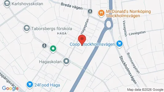 Bostadsrätter till salu i Norrköping - kort over placeringen