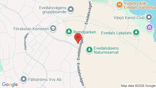 Lägenheter till salu i Växjö - kort over placeringen