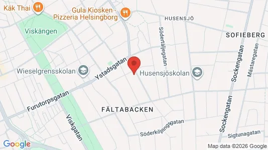 Lägenheter till salu i Helsingborg - kort over placeringen