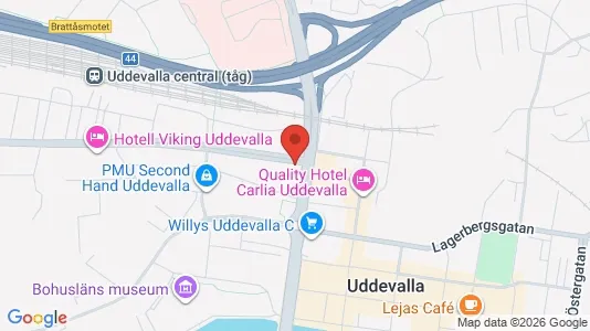 Bostadsrätter till salu i Uddevalla - kort over placeringen