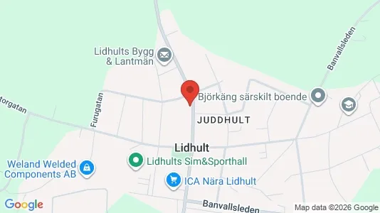 Lägenheter att hyra i Ljungby - kort over placeringen