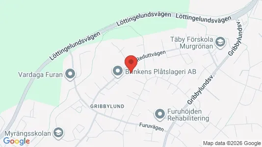 Lägenheter till salu i Täby - kort over placeringen