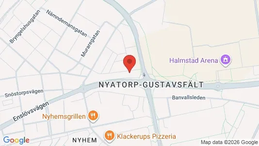 Lägenheter till salu i Halmstad - kort over placeringen