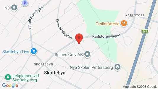 Lägenheter att hyra i Trollhättan - kort over placeringen