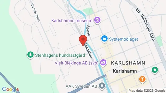 Lägenheter till salu i Karlshamn - kort over placeringen
