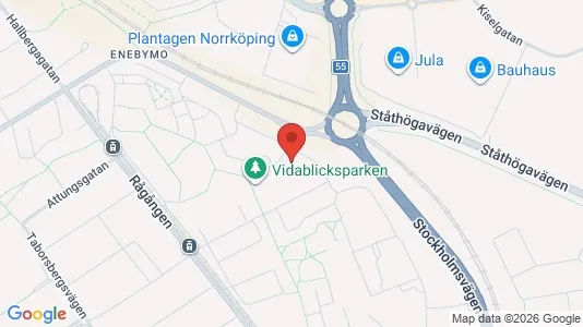 Lägenheter att hyra i Norrköping - kort over placeringen