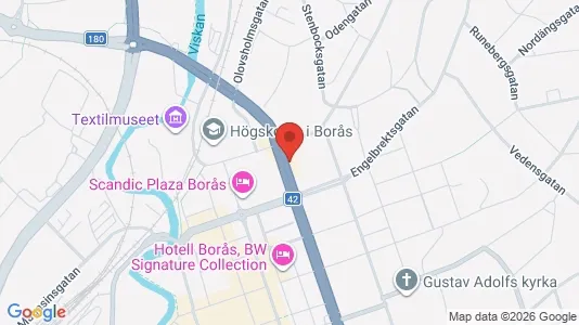 Bostadsrätter till salu i Borås - kort over placeringen
