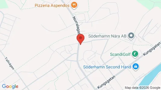 Bostadsrätter till salu i Söderhamn - kort over placeringen